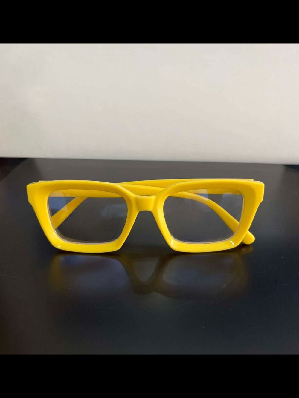 Chunky Yellow Frame Glasses